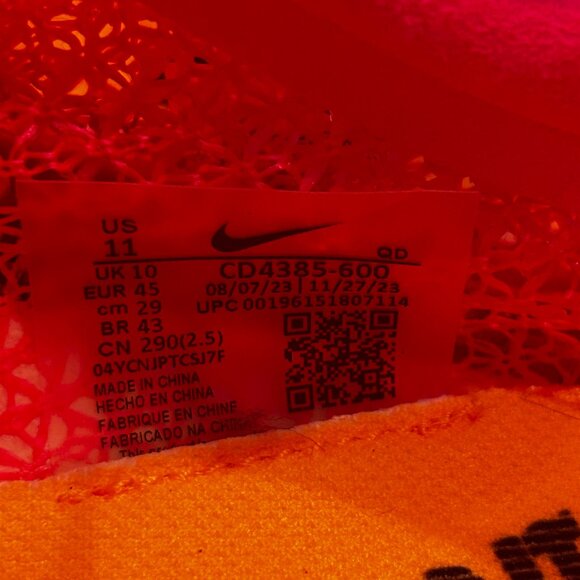 NWOT Nike Air Zoom Victory Hyper Pink Laser Orange Size 11 - Picture 10 of 10